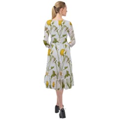 Ruffle End Midi Chiffon Dress 