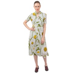 Keyhole Neckline Chiffon Dress 