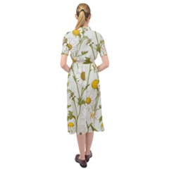 Keyhole Neckline Chiffon Dress 