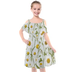 Kids  Cut Out Shoulders Chiffon Dress 