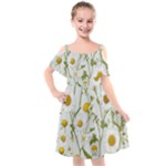 Sunflowers Kids  Cut Out Shoulders Chiffon Dress
