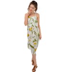 Sunflowers Waist Tie Cover Up Chiffon Dress