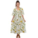 Sunflowers Kimono Sleeve Boho Dress