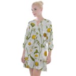 Sunflowers Open Neck Shift Dress