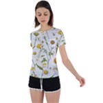 Sunflowers Back Circle Cutout Sports T-Shirt
