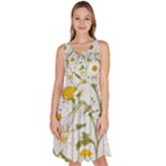 Sunflowers Knee Length Skater Dress With Pockets