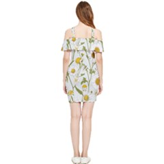 Shoulder Frill Bodycon Summer Dress 