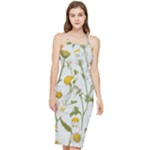 Sunflowers Bodycon Cross Back Summer Dress