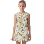 Sunflowers Kids  Pilgrim Collar Ruffle Hem Dress