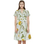 Sunflowers Short Sleeve Waist Detail Dress