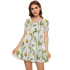 Tiered Short Sleeve Babydoll Dress 
