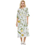 Sunflowers Double Cuff Midi Dress