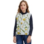 Sunflowers Kid s Button Up Puffer Vest	