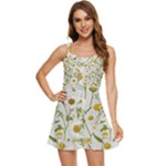 Sunflowers Ruffle Edge Bra Cup Chiffon Mini Dress