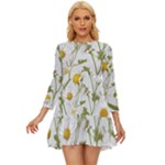 Sunflowers Long Sleeve Babydoll Dress