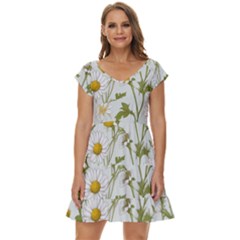 Short Sleeve Tiered Mini Dress 