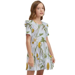 Kids  Frilly Sleeves Pocket Dress 