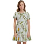Sunflowers Kids  Puff Sleeved Dress