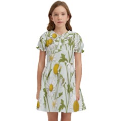 Kids  Bow Tie Puff Sleeve Dress 