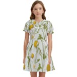 Sunflowers Kids  Bow Tie Puff Sleeve Dress