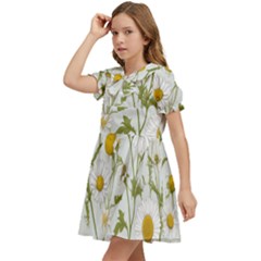 Kids  Bow Tie Puff Sleeve Dress 