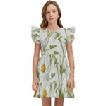 Sunflowers Kids  Winged Sleeve Dress