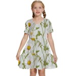 Sunflowers Kids  Short Sleeve Tiered Mini Dress