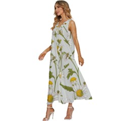 V-Neck Sleeveless Wide Leg Pants Overalls 
