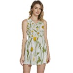 Sunflowers Sleeveless High Waist Mini Dress