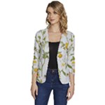 Sunflowers Women s One-Button 3/4 Sleeve Short Jacket