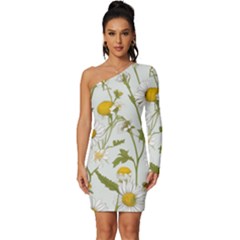 Long Sleeve One Shoulder Mini Dress 
