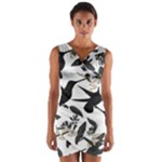 Blackbirds Wrap Front Bodycon Dress