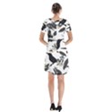 Short Sleeve V-neck Flare Dress 