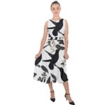 Blackbirds Midi Tie-Back Chiffon Dress