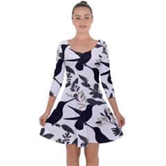Quarter Sleeve Skater Dress 