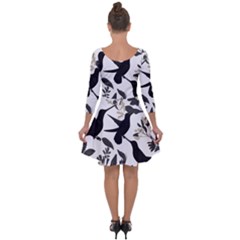 Quarter Sleeve Skater Dress 