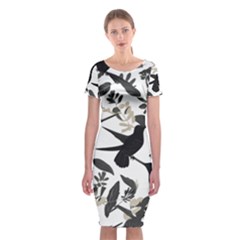 Classic Short Sleeve Midi Dress Front Classic Short Sleeve Midi Dress Front