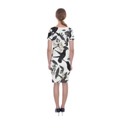 Classic Short Sleeve Midi Dress Back Classic Short Sleeve Midi Dress Back
