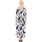 Blackbirds Quarter Sleeve Wrap Maxi Dress