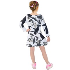 Kids  Long Sleeve Velvet Dress 