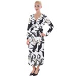 Blackbirds Velvet Maxi Wrap Dress
