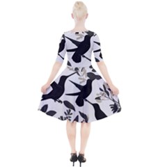 Quarter Sleeve A-Line Dress 