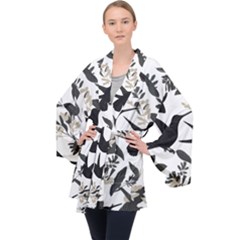 Long Sleeve Velvet Kimono  