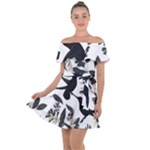 Blackbirds Off Shoulder Velour Dress