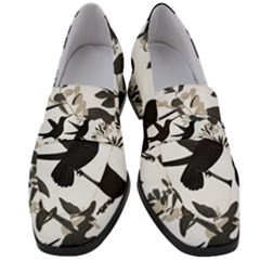 Women s Chunky Heel Loafers 