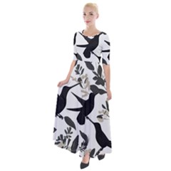 Half Sleeves Maxi Dress 