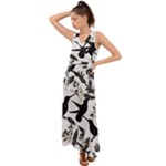 Blackbirds V-Neck Chiffon Maxi Dress