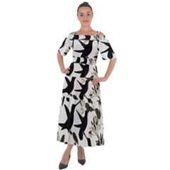 Shoulder Straps Boho Maxi Dress  