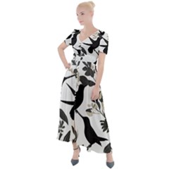 Button Up Short Sleeve Maxi Dress 
