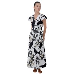 Flutter Sleeve Maxi Dress 